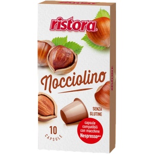 ristora Кафе капсули Ristora с аромат на лешник, 10 бр. съвместими с Nespresso