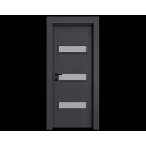 EUROSTILL Интериорна врата с каса EUROSTILL MILANO с остъкление TW 88x205 cm Антрацит (DMTW20588UG150/S)