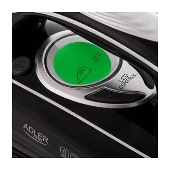 Adler Steam iron with water pump | LCD | 3000 W | 4 temp. settings | SWIFT GLIDE soleplate