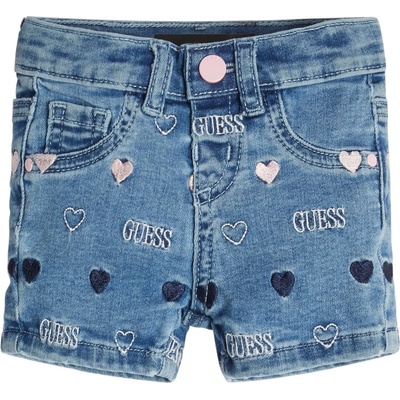Guess Къси дънкови панталони за момиче със сърца Guess