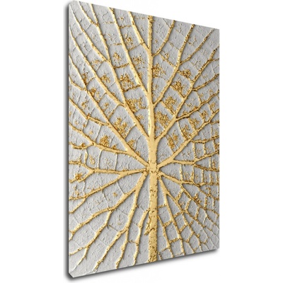 Impresi Obraz Zlatý list na bielom pozadí - 70 x 90 cm