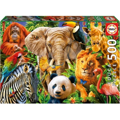 Educa Wild Animal Collage a Fix lepidlo 500 dielov