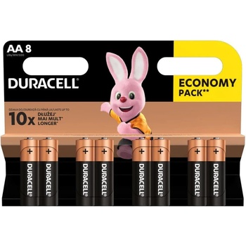 Duracell Батерии алкални Duracell LR6/MN1500(DBAALR6), АА, 1.5 V, 8 бр. в опаковка