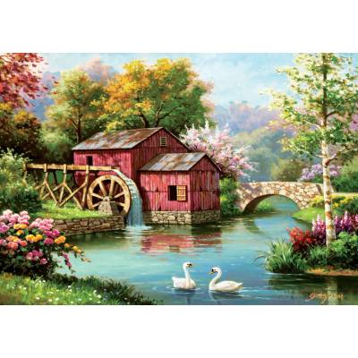 Art Puzzle - Puzzle Kim: Red Old Mill - 1 000 piese