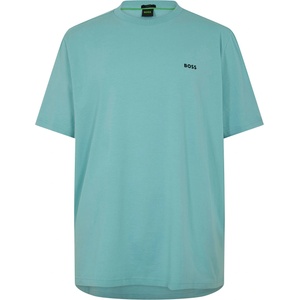 Boss Тениска Boss Mens BOSS GREEN T-Shirt with Logo Design Stretch Cotton - Aqua 445