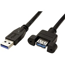 EFB 11.42.8919 USB 5Gbps prodlužovací USB3.0 A(M) - USB3.0 A(F) panelový 0,5m černý