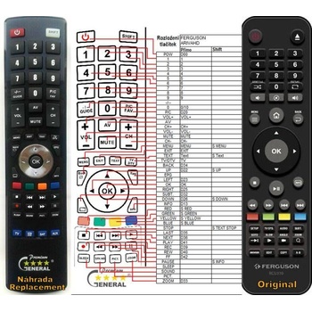 GENERAL FERGUSON RCU310 - съвместимо дистанционно управление на марката General (RCU310)