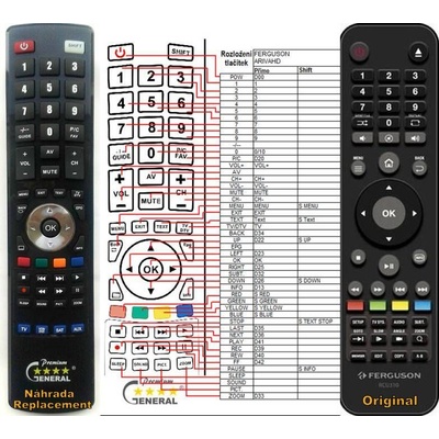 GENERAL FERGUSON RCU310 - съвместимо дистанционно управление на марката General (RCU310)