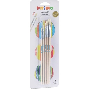 Primo Crafts Комплект плоски четки primo (0, 2, 4, 6, 8) 5 броя 1241bpq (1241bpq)