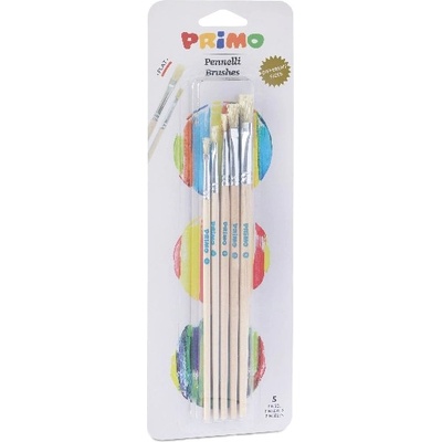 Primo Crafts Комплект плоски четки primo (0, 2, 4, 6, 8) 5 броя 1241bpq (1241bpq)