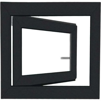 Hobby Roof Okno plastové BRAVO bílé/antracit 7016, OS1 60x60 L, 2sklo, 4kom/60mm