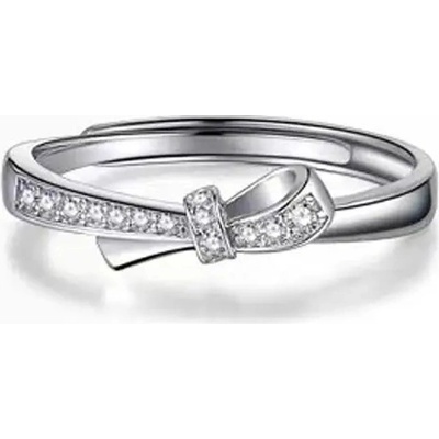 Majya Stříbrný nastavitelný prsten se zirkony JULY 10325