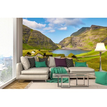 DIMEX ART s. r. o Самозалепваща се флизелинова фототапета живописен зелен пейзаж 375 x 250 см