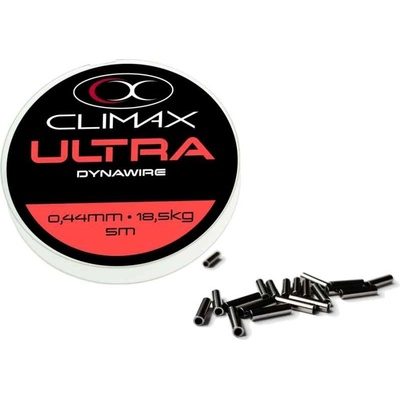CLIMAX Germany Vázací lanko DYNAWIRE 5m 0,29mm 9,5kg + 20ks crimps