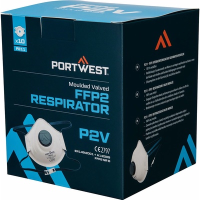 Portwest P211 Respirátor FFP2 s ventilkem bílý 10 ks