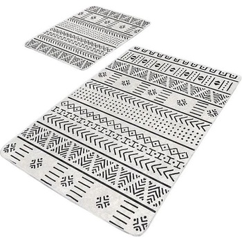 Mila Home Черно-бели изтривалки за баня в комплект от 2 бр. 60x100 cm - Mila Home (Bathmat-2li-Set1120)