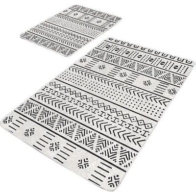 Mila Home Черно-бели изтривалки за баня в комплект от 2 бр. 60x100 cm - Mila Home (Bathmat-2li-Set1120)