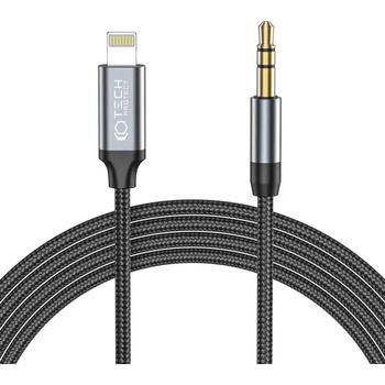 Tech-Protect Аудио кабел Tech-Protect UltraBoost, Lightning / mini jack 3.5mm, 1m, черен (9490713929087)