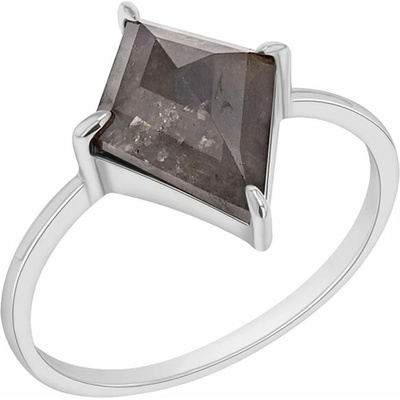 Eppi Minimalistický prsten se salt and pepper diamantem Iban R43060