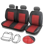  Тапицерия за бус, черна с червено Premium SS 2+1