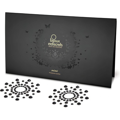 Bijoux Indiscrets Блестящи диаманти зърнени стикери (черни)