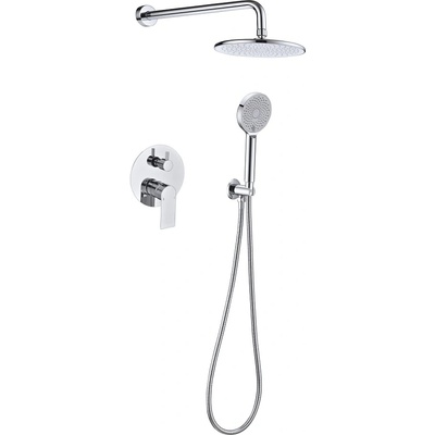 Cascada Душ комплект за вграждане Cascada ZS-C2009A Хром с кръгла душ глава и слушалка (3528142)