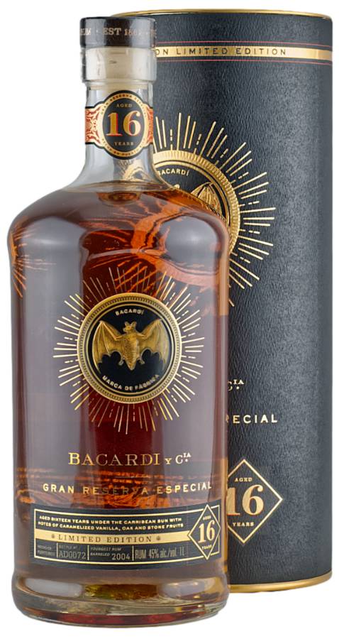 Bacardi Gran Reserva Especial 16 限定版 1L BUY] Bacardi Gran Reserva Especial 16 Year Old Rum | 1L at