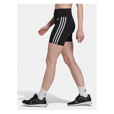 adidas Training Essentials 3-Stripes krátké punčochové kalhoty s vysokým pasem W HK9964