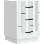 vidaXL Нощен шкаф Бяло 43 x 41 x 63, 5 см Инженерна дървесина (895245)