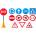 Edukids Комплект пътни знаци 12 бр (lp40052)