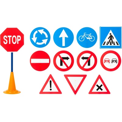 Edukids Комплект пътни знаци 12 бр