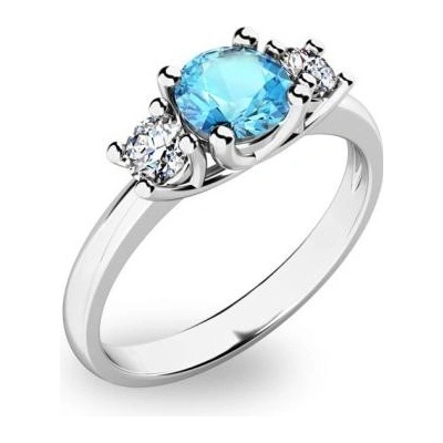 Pattic Zlatý prsten s topazem a diamanty G10803B01