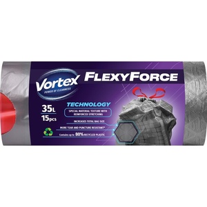 Vortex Торби за отпадъци Vortex - Flexy Force, 35 l, 15 броя (1100035256)