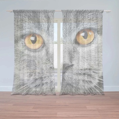 Sablio Záclony Mačací pohľad: 2ks 150x250cm