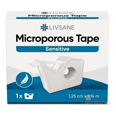 LIVSANE Mikroporézna páska Sensitive 1,25 cm x 9,14 m 1 ks