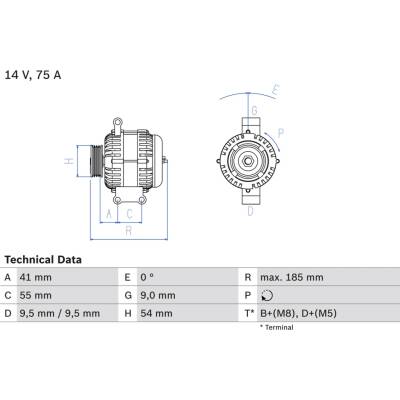 Alternátor BOSCH 0 986 048 781
