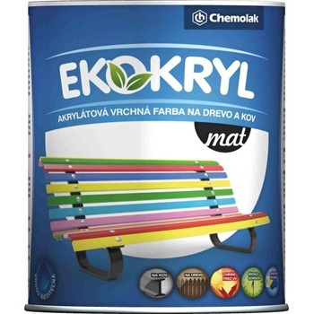 Chemolak Ekokryl mat 0455 modrá tmavá 0,6l