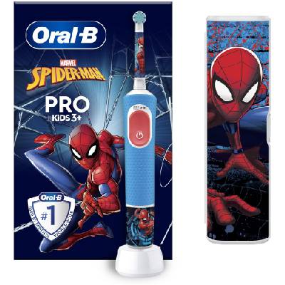 Elektrická zubná kefka Oral-B Pro Kids Spiderman S Designom Od Brauna s puzdrom (8006540773567)