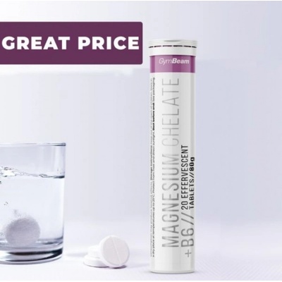 GymBeam Magnesium chelate + B6 pomaranč 20 tabliet
