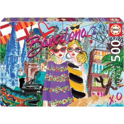 Educa Take me to Barcelona Chic World + FIX lepidlo 500 dílků