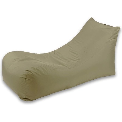 Pufrelax Пуф лежанка Looloop, 500л. , Бежов, Перящ се калъф, За открито, Пълнеж с микс от мемори пяна и дунапрен