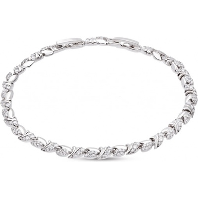 Ellami Ellami Verona 2331 Náramek, asymetrické srdce se zirkony 2002331