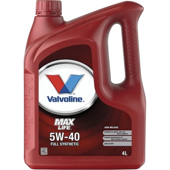 Valvoline Maxlife Synthetic A3/B4 5W-40 4 l