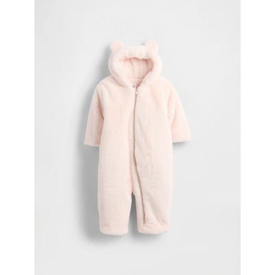 GAP Baby overal z umělé kožešiny Růžová
