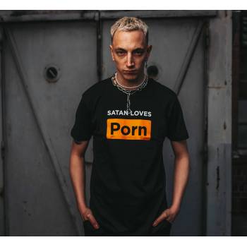 Image 1 of HOLY BLVK мъжка тениска holy blvk - satan loves porn - hb002t