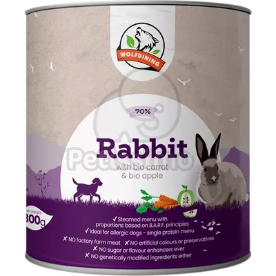 Farkaskonyha BIO заешко меню за кучета на пара 800 г