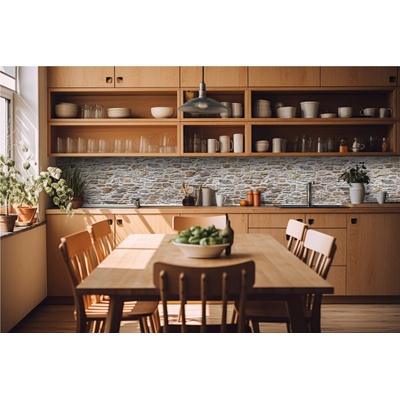 DIMEX ART Фототапет за кухня - каменни плочки 420 x 60 см