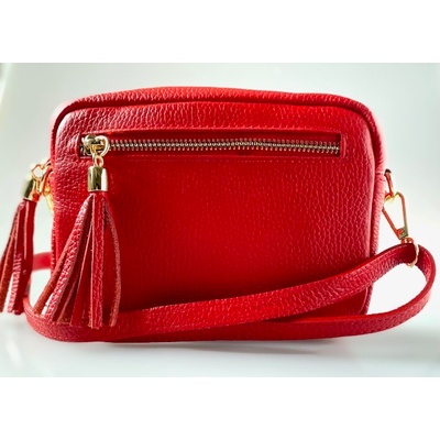 Leather Country dámská kožená crossbody kabelka LC9461214 červená