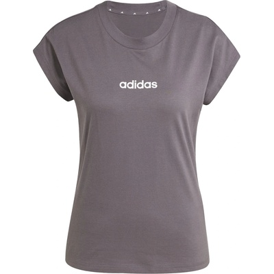 adidas Дамска тениска Adidas Essentials Linear Cotton T-Shirt Womens - Charcoal