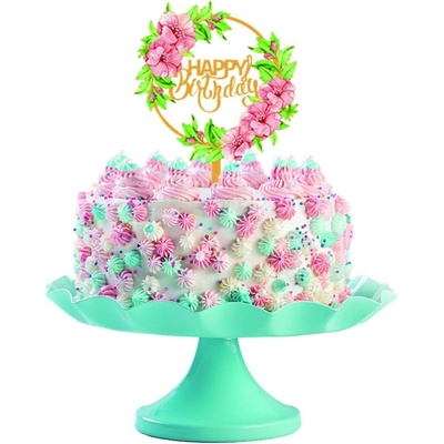 Dortový topper "Happy birthday"